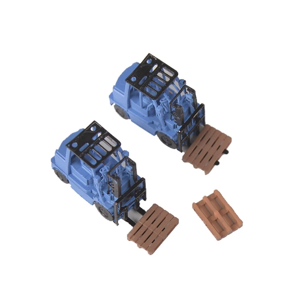 SSMODEL 1:160 N Forklift Aqua Blue 2pcs Pallet 10pcs - Image 1 of 1