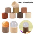 Cylindrical Crystal Ball Base Wooden Glassball Base  Home Decoration