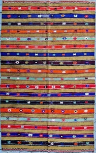 5x7 Antique Rug, Area rug 5x7, wool rug, handmade rug, Tribal kilim rug,baho rug - Picture 1 of 9