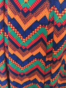 Gonna svasata in seta stampa geometrica LuLaRoe Madison taglia L grande nuova con etichetta - Foto 1 di 7