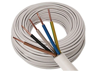 PRYSMIAN/WASKÖNIG+WALTER/EMSKABEL/FABER KABEL NYM-J Kabel 3x1,5,3x2,5,5x1,5,5x2,5 mm² Mantel Feuchtraum Elektro Strom Leitung