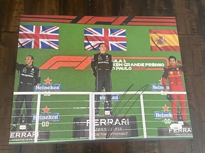 George Russell signed Mercedes F1 Racing Brazil Podium 11X14 photo JSA COA PROOF - Image 1 of 4
