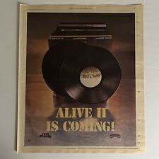 KISS Alive II Original 1977 13" x 10" Poster Type Advert 2