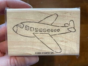 2003 Stampin Up! Stamp AIRPLANE Plane Flying Flight Travel Vacation Trip - Picture 1 of 2