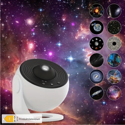 12 in 1 Planet Discs Galaxy, LED Sternenhimmel Projektor, HD Skylight Projector, - Bild 1 von 2