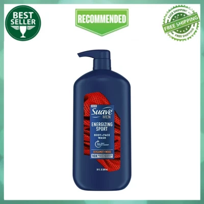 Suave Men Jabón Corporal y Facial, Deporte Energizante, Bergamota y Madera, 30 OZ - Envío Gratis Foto 1 de 4