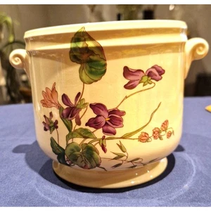 Crown Devon Wild Iris Plant Pot Planter Inside. Stunning. 14.5cm Diameter - Picture 1 of 7