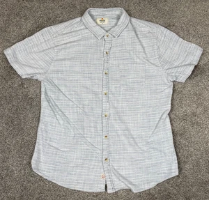 Marine Layer Shirt Mens M L Button Down Stretch Selvage Blue Mini Stripe Beach - Picture 1 of 7