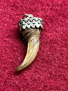 Antike 835BS Silber Taschenuhrkette Jagd Anhänger Charivari Nagel - Bild 1 von 5