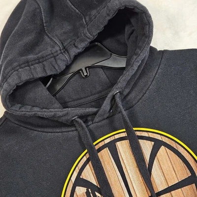 Golden State Warriors Graphic Hoodie Mens Large Long Sleeve Pockets Black - Image 1 of 4