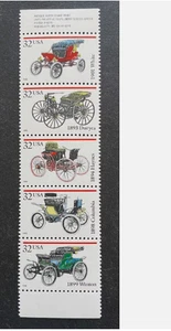 US stamps,  # 3019-3023 ANTIQUE AUTOS 32 CENT STRIP OF FIVE - MNH - Picture 1 of 1