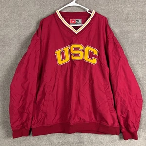 USC Trojans Jacket Mens XL Red NCAA Football Pro Player Pullover Windbreaker - Bild 1 von 12