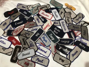 Vintage LOT of x58 MIXED NAME PATCHES Work Employee for Project Jacket Jeans Bag - Picture 1 of 5
