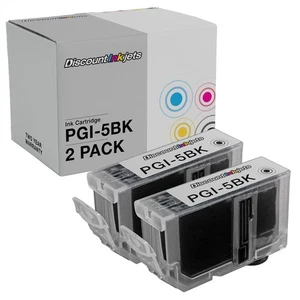 2PK Ink for Canon PGI-5BK PGI-5 BLACK Cartridge PIXMA iP4200 iP5200R MP500 - Picture 1 of 7