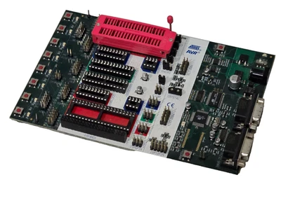 AVR Atmel STK500 Development Board w/ Adapter Cables Null Modem Cable and ZIF - Image 1 of 4