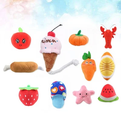 12 Pcs Plush Dog Toys Squeaky Chew Toys Set for Dogs Boredom Reduction - Image 1 of 4