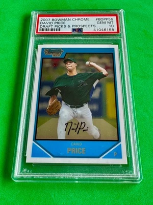 ⚡️2007 Bowman Draft Picks & Prospects Chrome David Price  PSA 10 Gem Mint - Image 1 of 3
