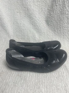 Ross Hommerson Ronnie Synthetik schwarz Lack & Struktur Slipper Ballerinas GR.13WW - Bild 1 von 11