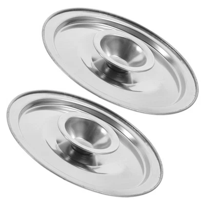  2 Pcs Coperchio Di Copertura Della Pentola in Acciaio Inossidabile - Immagine 1 di 4