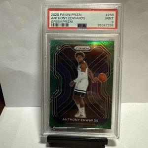 2020-21 Panini Prizm Anthony Edwards RC Green Prizm #258 Timberwolves PSA 9 - Picture 1 of 2