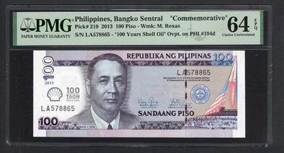 Philippines 100 Piso 2013 P219 "Commemorative" Uncirculated Grade 64 - Image 1 of 2