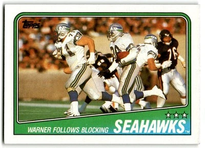 1988 Topps #130 Seahawks Team Leaders - Curt Warner Seattle Seahawks - Image 1 of 2