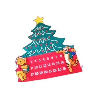 Vintage Disney Winnie the Pooh & Tigger Felt Advent Calendar 25” No Fillers HTF! - Image 1 of 2