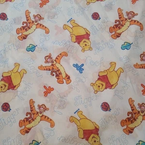 Vintage Disney Winnie The Pooh & Tigger Twin Fitted Sheet ONLY Made In The USA - Picture 1 of 8