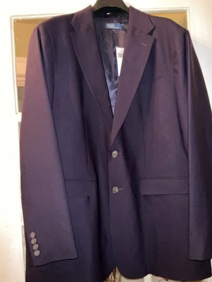 NEW $698 Ralph Lauren Blue Label Navy Blue Wool Classic 2-Button Blazer - 14 - Image 1 of 4