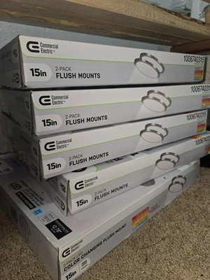 Eléctrico comercial 15 pulgadas LED de níquel cepillado montaje empotrado 5CCT (paquete de 2) nuevo Foto 1 de 4