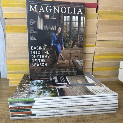 LOT OF 9 MAGNOLIA JOURNAL MAGAZINES JOANNA GAINES HOME 32 30 26 27 8 13 15 29 14 - Image 1 of 4