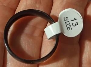 Titanium Ring Black brushed finish minimalist Wedding Band Ring FRIENDS SIZE 13 - Picture 1 of 5
