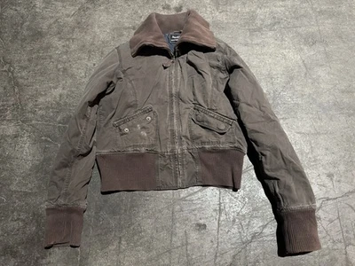 Chaqueta De Colección Recortada Carga Estilo Abercrombie And Fitch Calce Ajustado Marrón Para Mujer M Foto 1 de 4