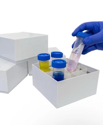 16 cajas congeladoras de cartón Well, Biologix, para almacenar tubos centrífugos de 50 ml Foto 1 de 4