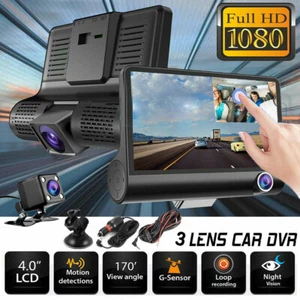 4" Touch Screen Dash Cam 1080P Dual Lens Car DVR Recorder Front and Rear Camera - Picture 1 of 15
