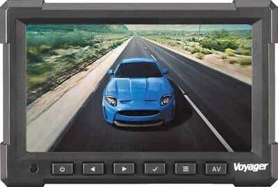 Voyager VOM718 7" Rear View Wide Format LCD Backup Monitor with 3 Camera Inputs - Image 1 of 3