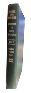 Hardback “Notes & Queries Relating To PA” 4th Series Vol 1 EGLE 328pg - Picture 1 of 4