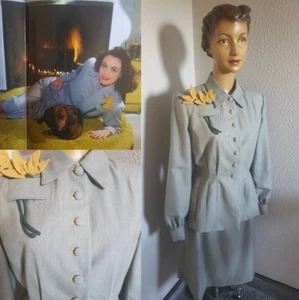 Incredible Reproduction 1940's vintage style Women’s Skirt Suit sz small - Picture 1 of 17