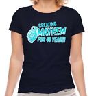 Divertente 40TH Regalo di Compleanno Creazione Mayhem 40 Anni Donna T-Shirt Blu
