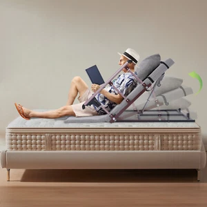 Respaldo cama elevadora eléctrico ajustable 300 kg reposapiés para ancianos - Imagen 1 de 18