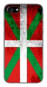 Coque en silicone imprimée compatible Apple iPhone 8 Drapeau Basque - Photo 1 sur 3