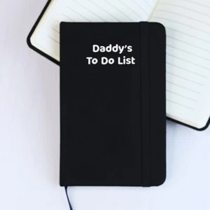 Personalisiertes A6 liniertes Hardcover Notizbuch schwarz Notizblock Planer Schreibwaren To Do - Bild 1 von 7