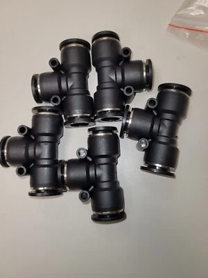 Lot of 5 STC, TU 1/2 K 1/2 Tube OD T Union Push to Connect Air Pneumatic Fitting - Image 1 of 4