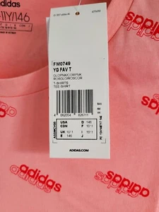 Junior Girls Adidas T Shirt Repeat Logo - Picture 1 of 4