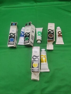 Tinta de impresión en bloque Speedball soluble en agua hecha en EE. UU. azul amarillo marrón verde A3 Foto 1 de 4