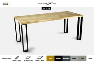 4x PATAS DE MESA ESTRUCTURA DE MESA PATINES DE MESA METAL ACERO PATAS DE MESA INDUSTRIAL PN1 - Imagen 1 de 13