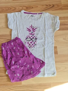 Topolino Mädchen Sommer Schlafanzug Shorty Shirt kurze Hose Gr. 134/140 NEU - Bild 1 von 2