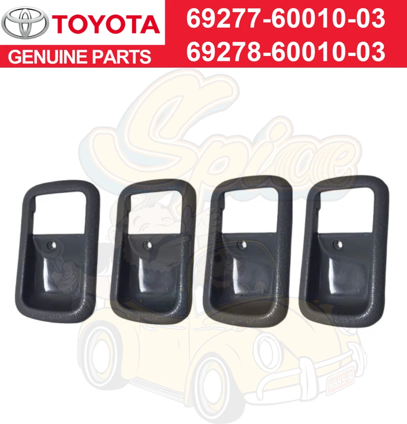 TOYOTA LAND CRUISER FZJ80 91-97 Genuine Inner Door Handle Bezel Gray 4Set New - Image 1 of 1