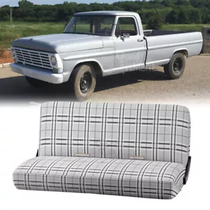 For Ford F Series Base Front Pickup Bench Seat Cover Plaid Full Size Protector - Picture 1 of 14