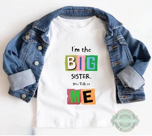 Toddler Tee, Big Sister Funny Quote Shirt for Girl's, Sibling Gift, Family - Picture 1 of 10